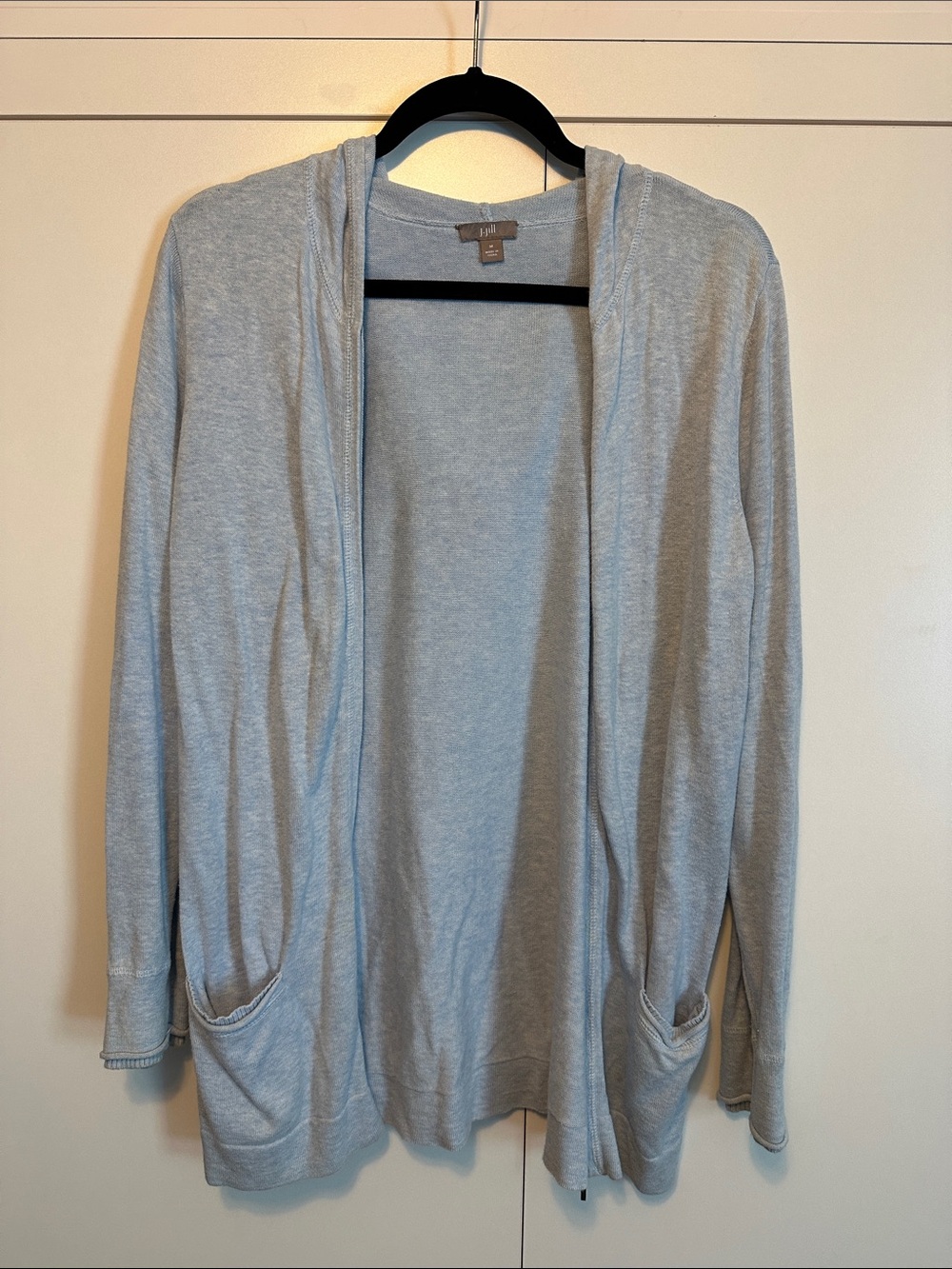J. Jill Heather light blue Hooded Cardigan